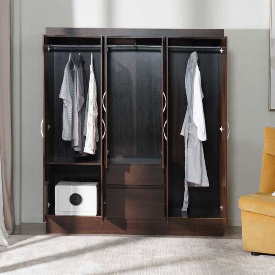 Flash 6 Door Wardrobe - Wenge